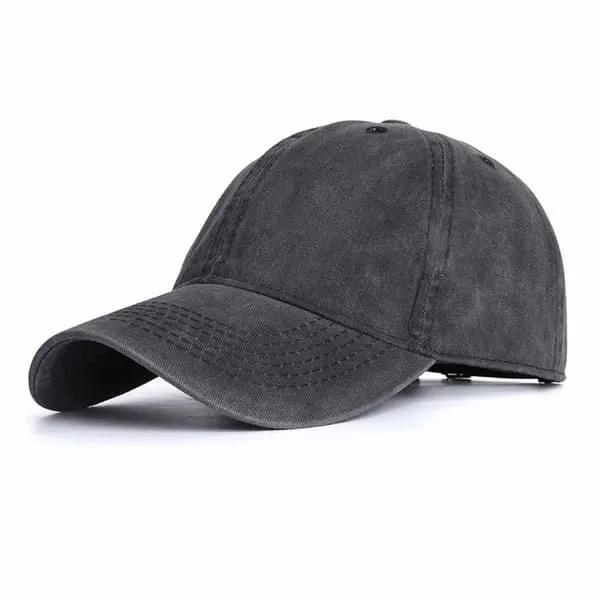 Black Ceps Vintage Distressed Jeans Washed Strapback