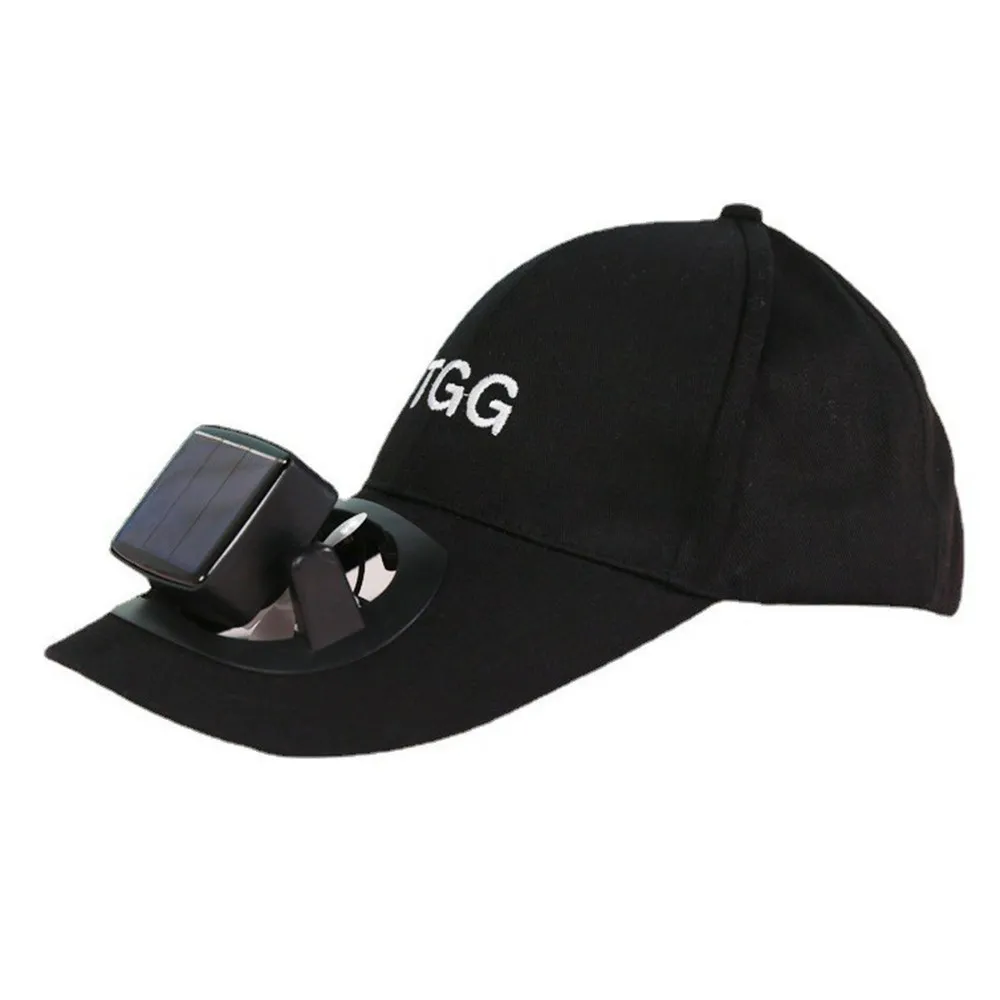 Sommersolbeskyttelseslue Sun Cap Fan Baseball Cap - Svart