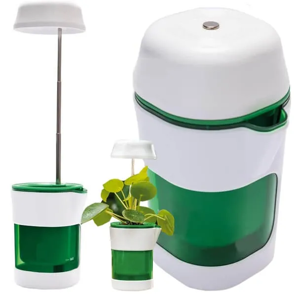 LED-plantelampe med selvvanningspotte - Fullspektret plantebelysning