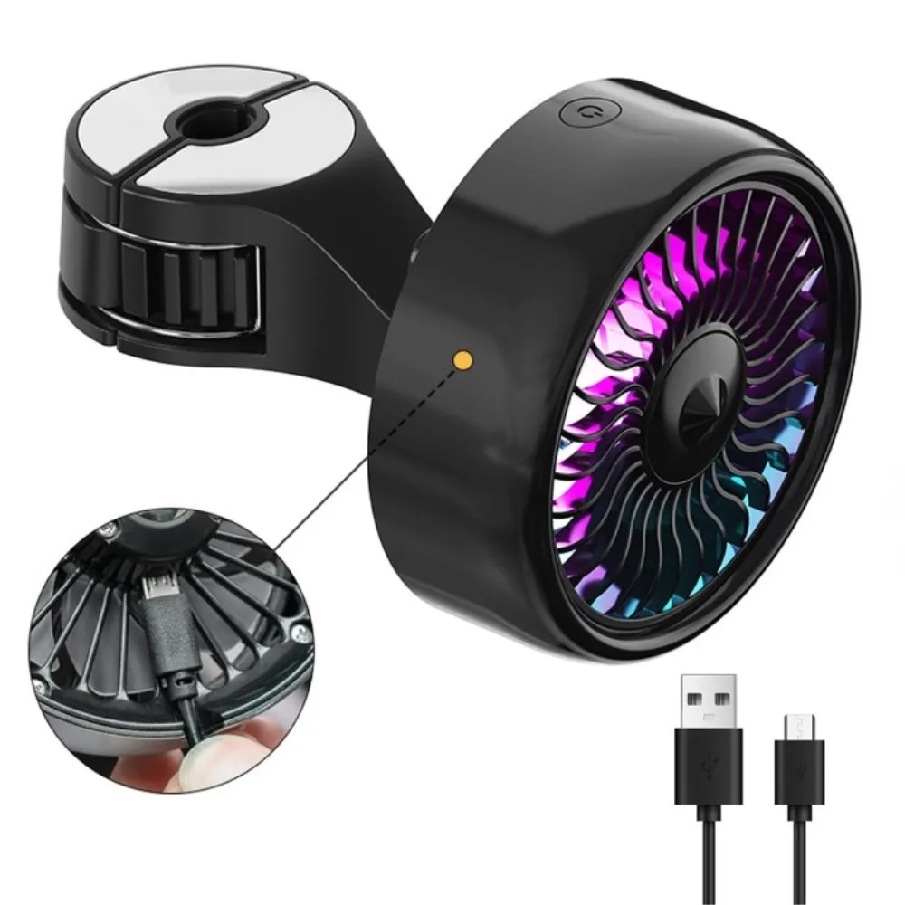Bil baksetevifte for passasjerer med 3 hastigheter+RGB - lys