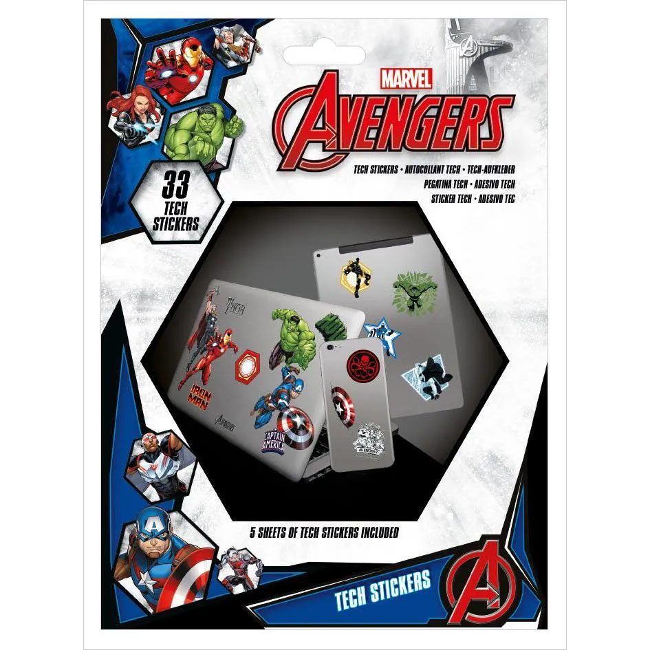 Marvel Avengers Tech Sticker Pack Klistremerker