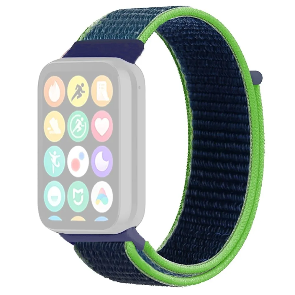 Xiaomi Smart Band 8 Pro / Redmi Watch 4 Nylon Loop Watch Band Pustende Sportsrem - Lime