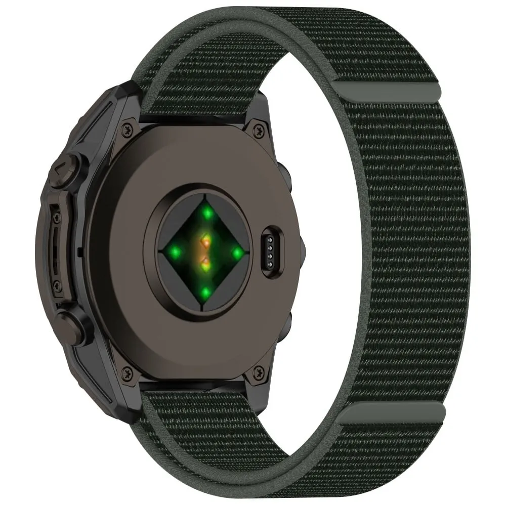 Garmin Fenix 8 51mm / Garmin Fenix 7X / 6X / 5X Klokkerem Nylon Justerbar Armbåndsrem - Militærgrønn