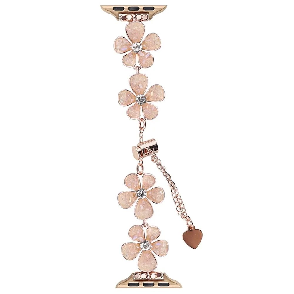Apple Watch Series 49mm - 45mm - 44mm - 42mm Flower Chain Strap - Rosa