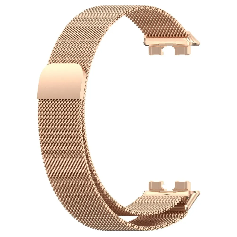 Huawei Band 10 Magnetisk Milanese metallklokkerem i rustfritt stål - Rose Gull