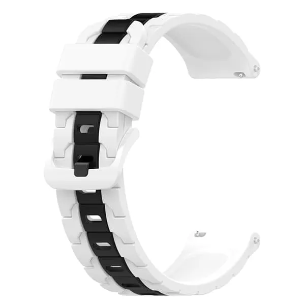 Garmin Forerunner 255 / Vivoactive HR tofarget klokkerem i silikon - Hvit / Svart