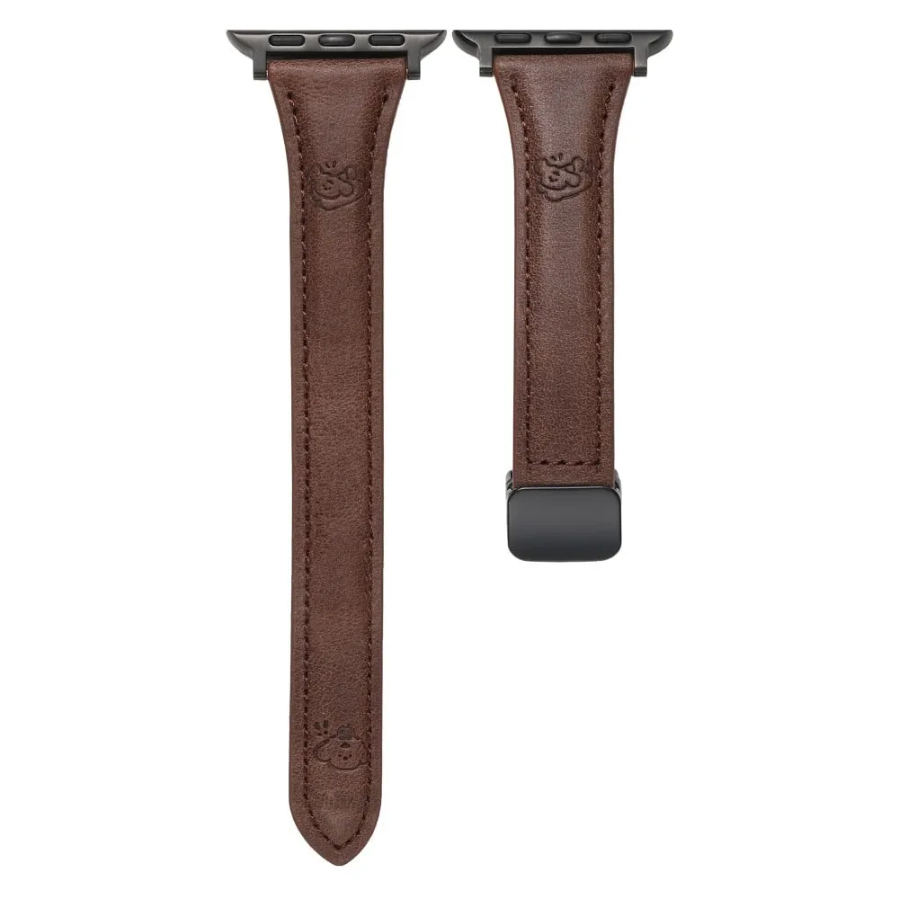 Apple Watch Series 10 46 mm klokkerem med tegneseriehunddesign - Mørkebrun