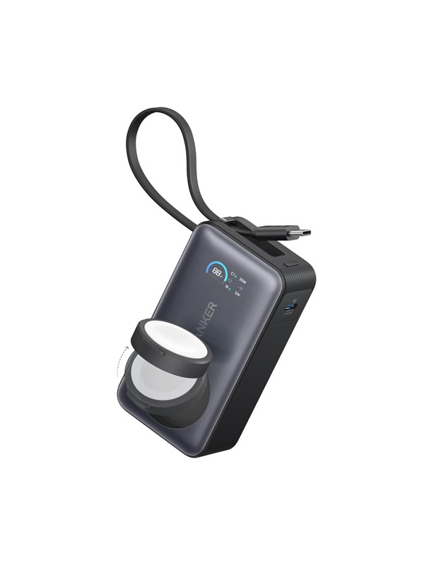 Anker MagGo Power Bank (10K 35W For Apple Watch) - Black Nødlader - Svart - 10000 mAh