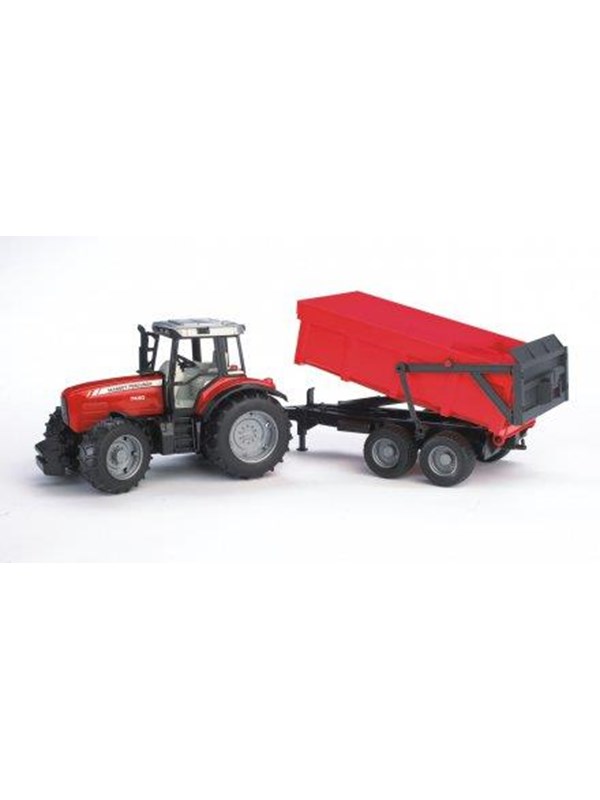 Bruder  Massey Ferguson 7480 tractor with tipping trailer