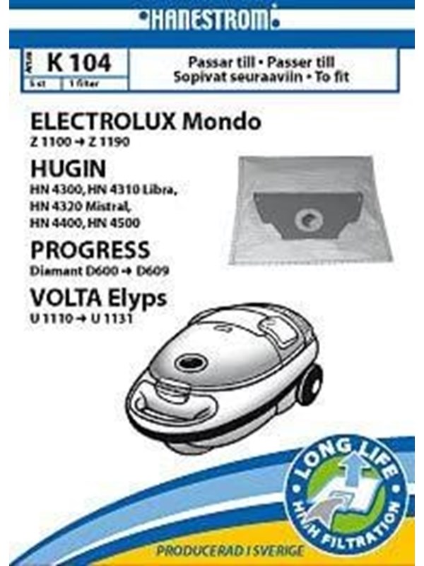 hanestroem Vacuum Cleaner Bags K104