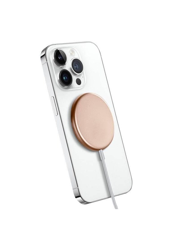 CRONG MagSpot Wireless Charger - Aluminum MagSafe 15W Inductive Charger - Gold