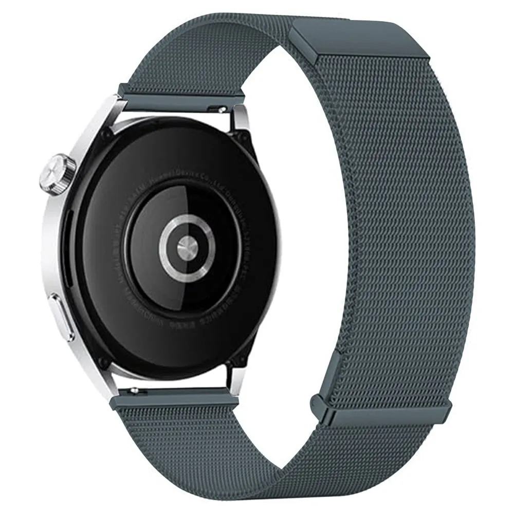 KALEBOL Huawei Watch GT 3 Pro 43 mm Milanese-armbånd i rustfritt stål 20 mm magnetisk klokkerem - Grafittgrå