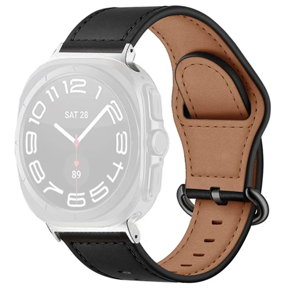 KALEBOL Samsung Galaxy Watch Ultra 47 mm klokkerem i ekte okselær - Svart
