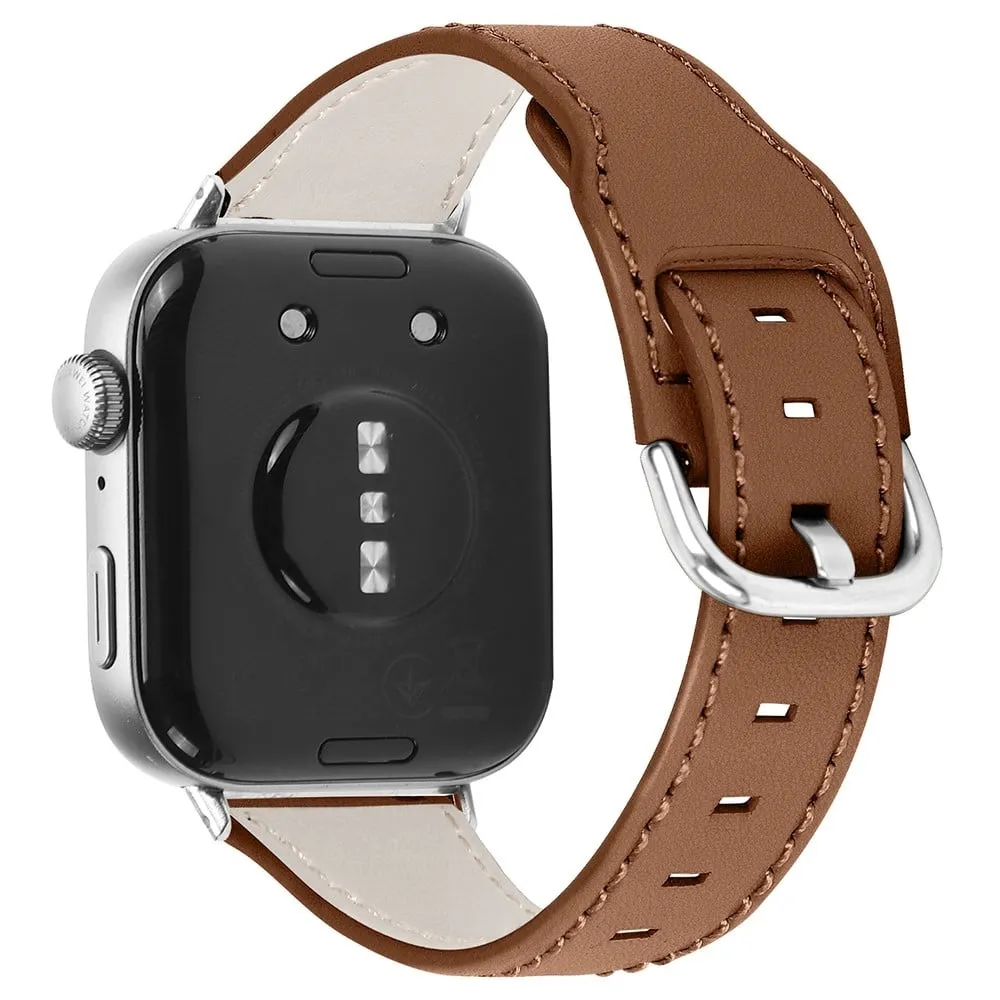 Huawei Watch Fit 3 Vegansk lærarmbånd Slank klokkerem - Brun