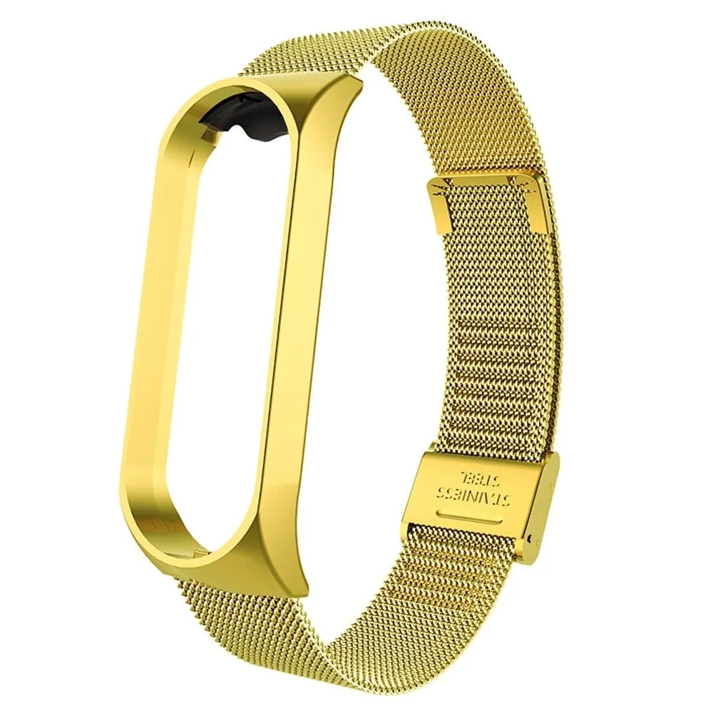 Xiaomi Mi Smart Band 4 / 3 klokkerem i rustfritt stål - Gull