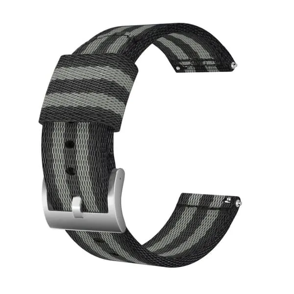 20 mm Bofink® luksuriøs klokkerem i nylon - Grå Striper
