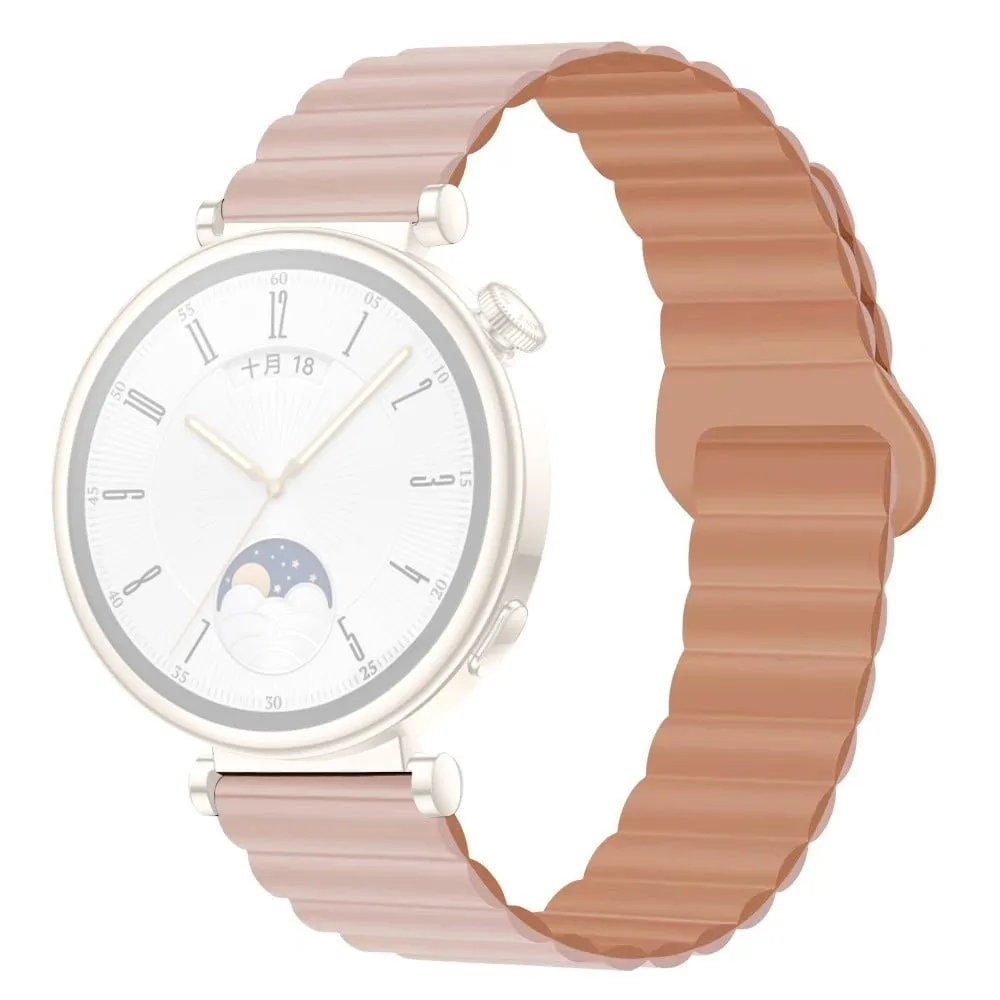 Garmin Forerunner 265S / 255S / Venu 2S Silikonklokkebånd 18 mm magnetisk håndleddsrem - Rosa / Rosa