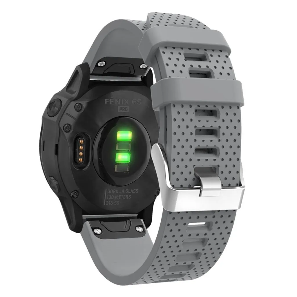 Garmin Fenix ​​6s Stilig Silikon Klokkereim - Grå