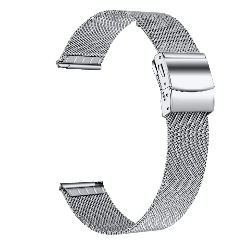 Garmin Forerunner 255S / 255S Music Milanese Mesh-armbånd 18 mm i rustfritt stål - Sølv