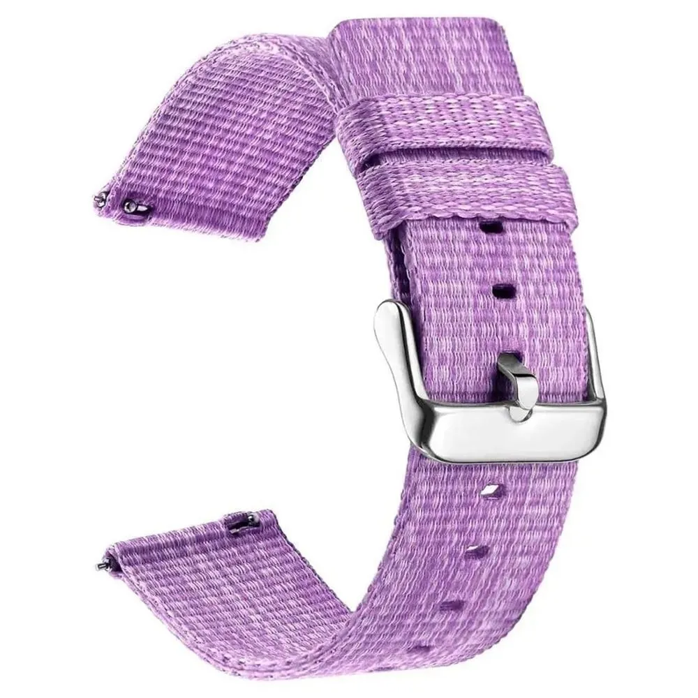 Garmin Lily 2 nylonklokkearmbånd med justerbar stiftspenne 14 mm håndleddsrem - Lilla