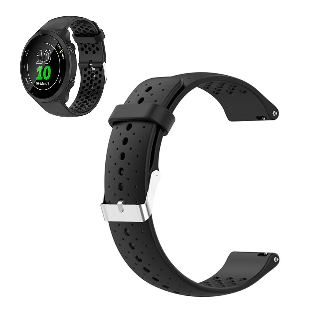 Garmin Forerunner 158/55 pustende klokkerem i silikon - Svart