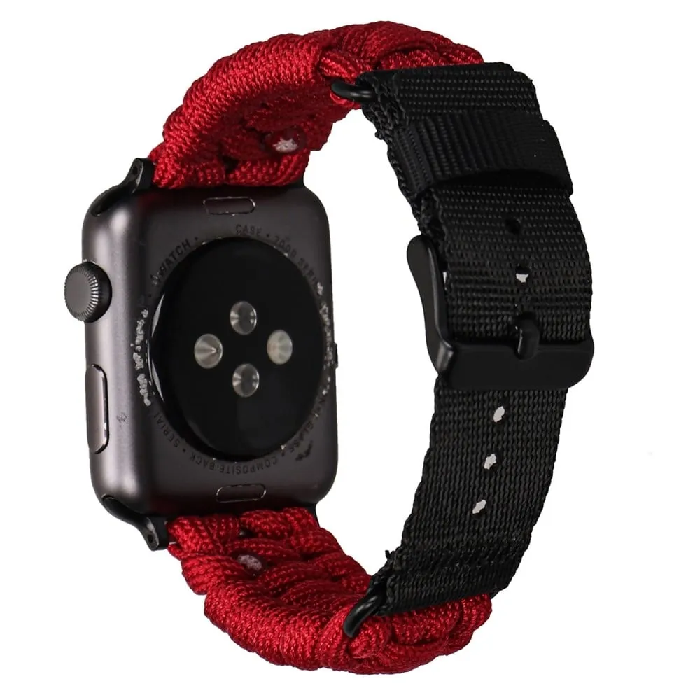 Nylonklokkerem Apple Watch Series 10 42mm Single Loop-armbånd - Vinrød