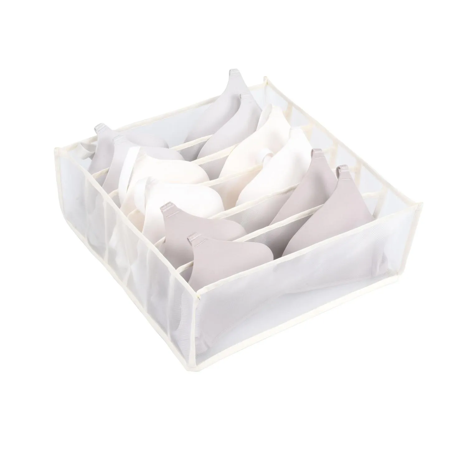 Organisator for Skuff, 6 Rom - Hvit