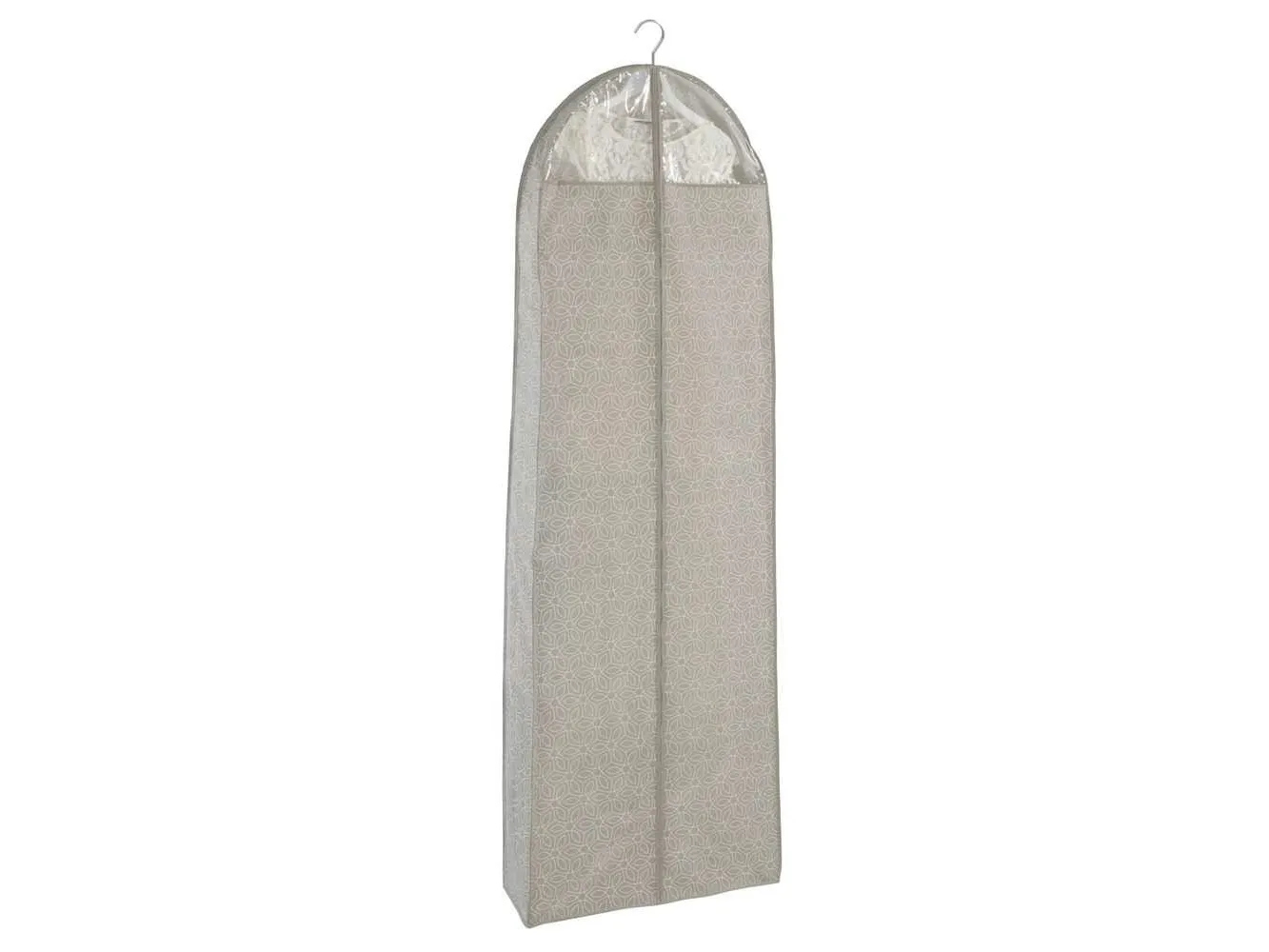 WENKO 64523100, Myk klesoppbevaringsbag, Taupe / brun, Polyetylentereftalat (PET), Polypropylen (PP), Glidelås, 60 cm, 180 cm