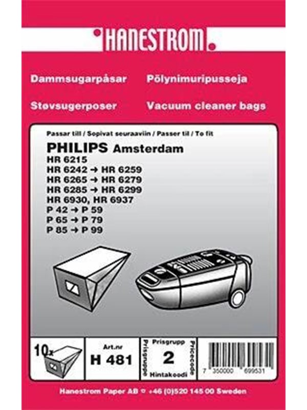 hanestroem Vacuum Cleaner Bags - 10 pcs