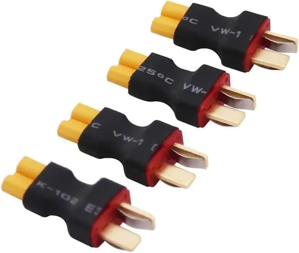 4 stykker XT30 XT-30 hunn til dekaner stil T-kontakt hannpluggadapter - Tilbehør til Fjernstyrte Leker