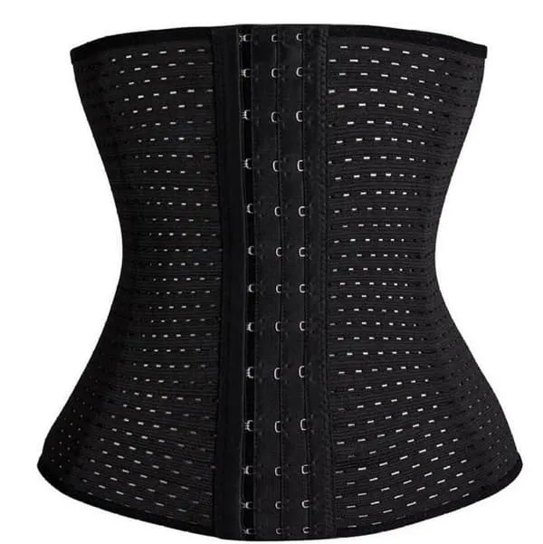 Waist Trainer / Midjetrenere for Timeglass Figur - Svart