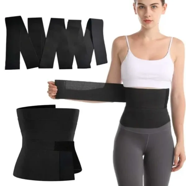 Gratis størrelse midje shaper midje trener 4m svart