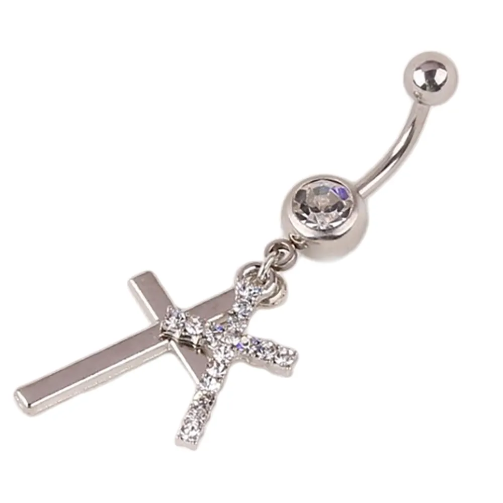 Navlepiercing dobbeltkors