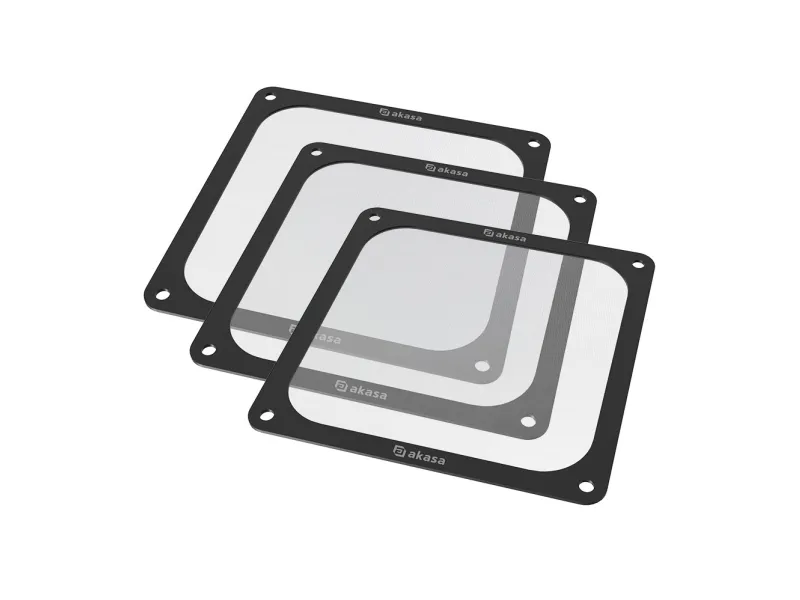 Akasa GRM14-M01-BKT3, Viftefilter, Nylon, Plast, Sort, Metall, Magnetisk, 140 mm