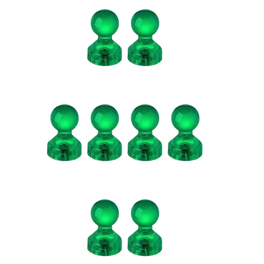Kjøleskapsmagnet - Nålemagnet - Akryl - 8 stk - Grønn
