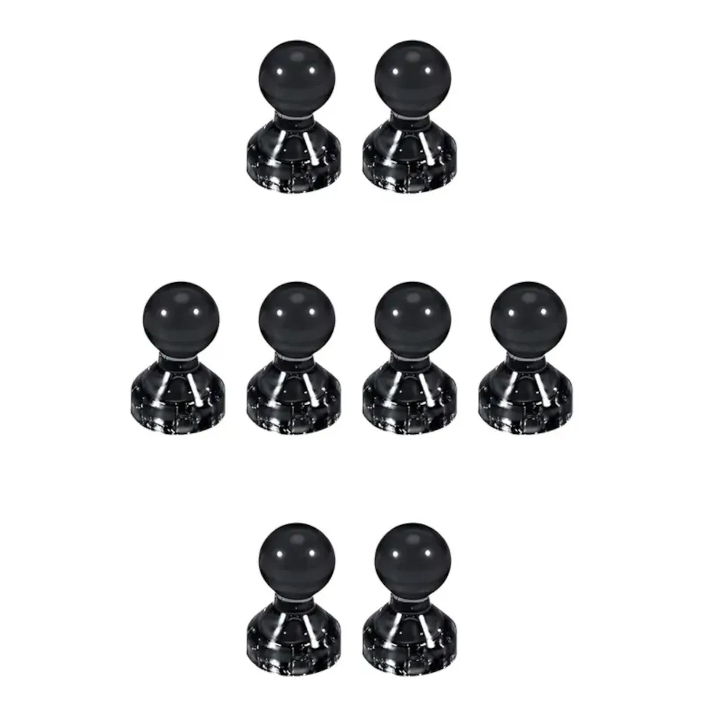 Kjøleskapsmagnet - Nålemagnet - Akryl - 8 stk - Svart