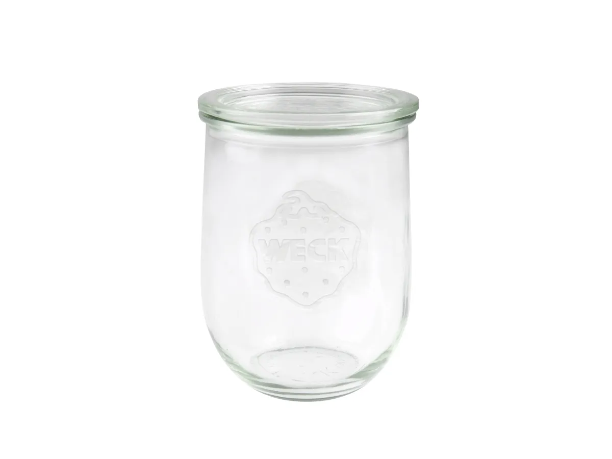 Sylteglas, Rund, Ø 100, højde 147 Glass, transparent, pakke a 6 stk Weck Fødevaregodkendt
