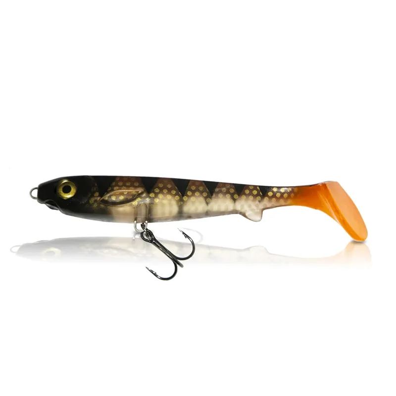 EJ Lures Flatnose Shad Jr Transparent Perch With Stinger 15cm, 2-pakning