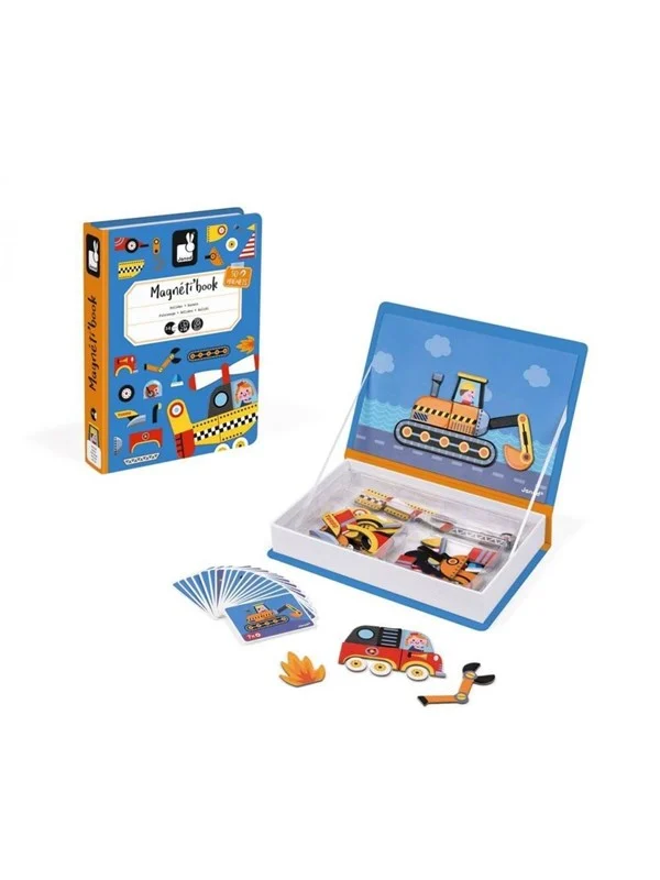 Janod - Magneti'Book - Racers - 50 magnets
