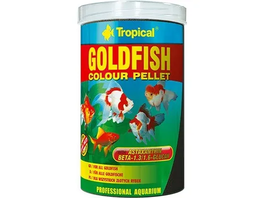 Tropisk fiskefôr til gullfisk Goldfish farger pellets 1000 ml / 360 g (60476)