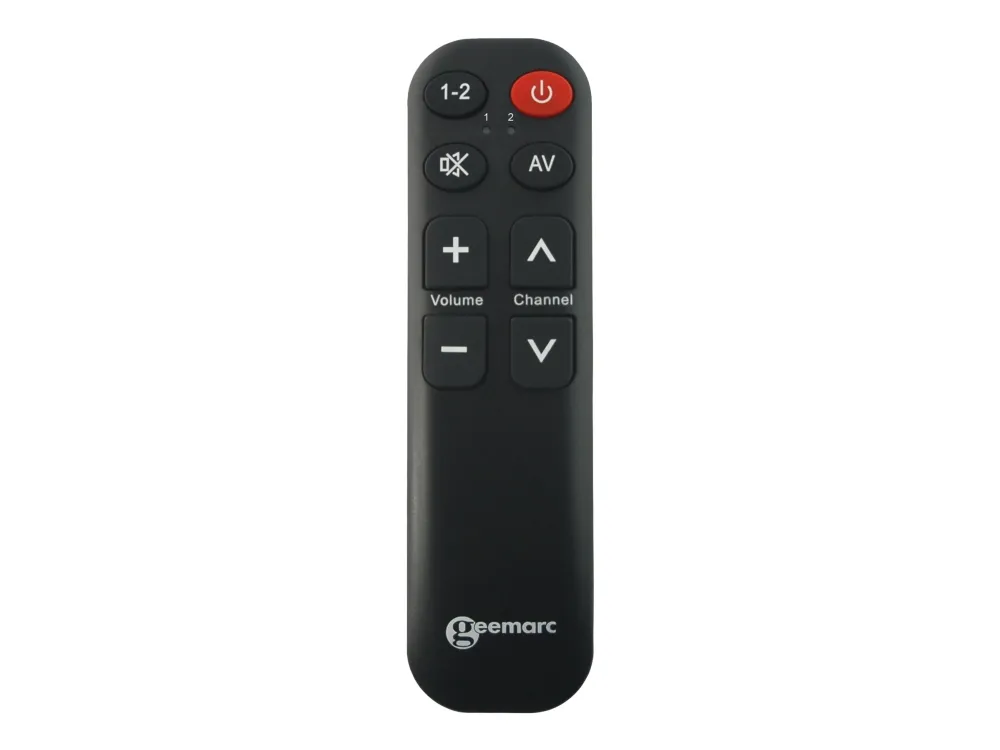 Geemarc TV5 - Fjernkontroll - 7 knapper - svart