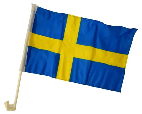 2-Pakning - Bilflagg Sverige / Svensk Flagg - For Bil