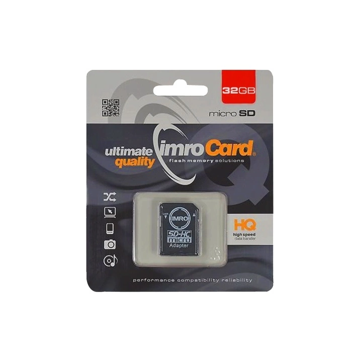 IMRO MicroSDHC 32 GB cl.10 UHS-I med adapter