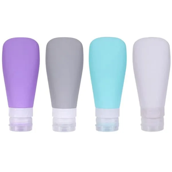 UNIQ Gjenbrukbare Silikon reiseflasker - 4 stk - 90 ml
