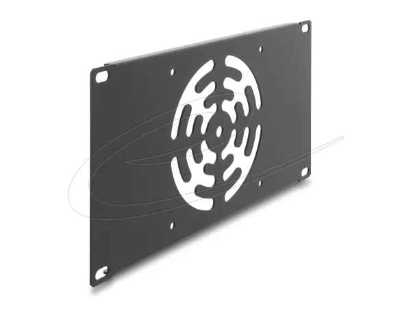 DeLOCK 67434, Dekselplate, Innebygd vifte, Metall, Mørkegrå, 1 stykker