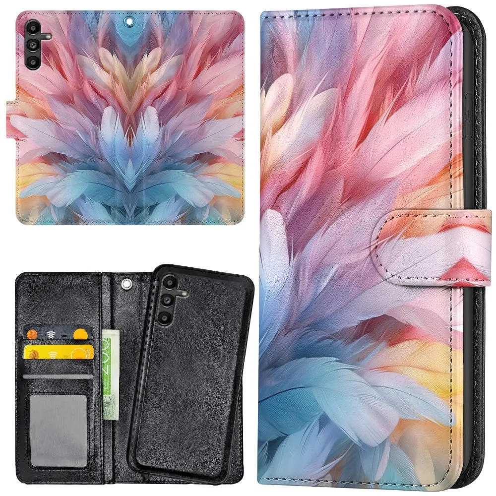 Samsung Galaxy A16 4G/5G - Lommebok Deksel Feathers