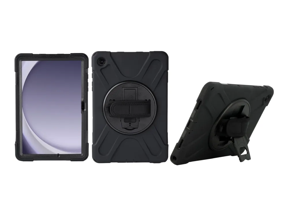 Mobilis All in Case - Baksidedeksel for nettbrett - robust - forsterket, med skulderreim - silikon - svart - for Samsung Galaxy Tab Active5 Pro