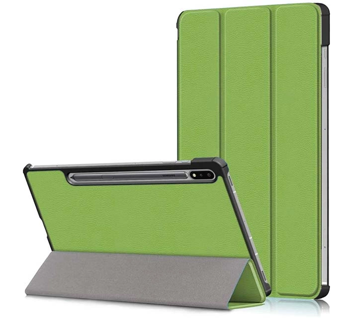 Tri-fold etui med stativfunksjon for Galaxy Tab S7 11"", Grønn