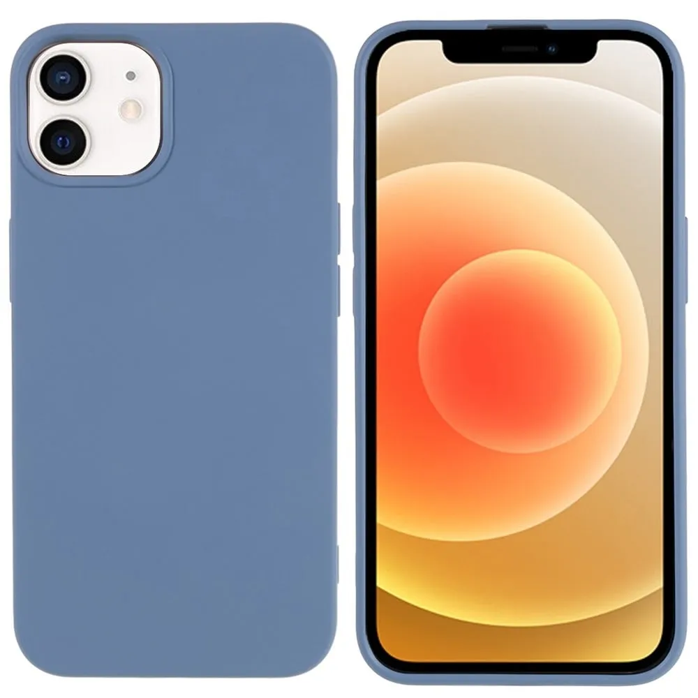 Mikrofiberfôret deksel i mykt gummi for iPhone 11 - Grå