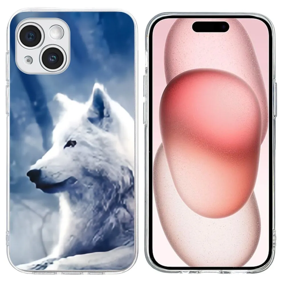 Vibe iPhone 15 deksel - Hvit Ulv